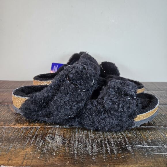 NEW Birkenstock Arizona Shearling Big Buckle Womens Size 8 EU 39 Narrow Slippers